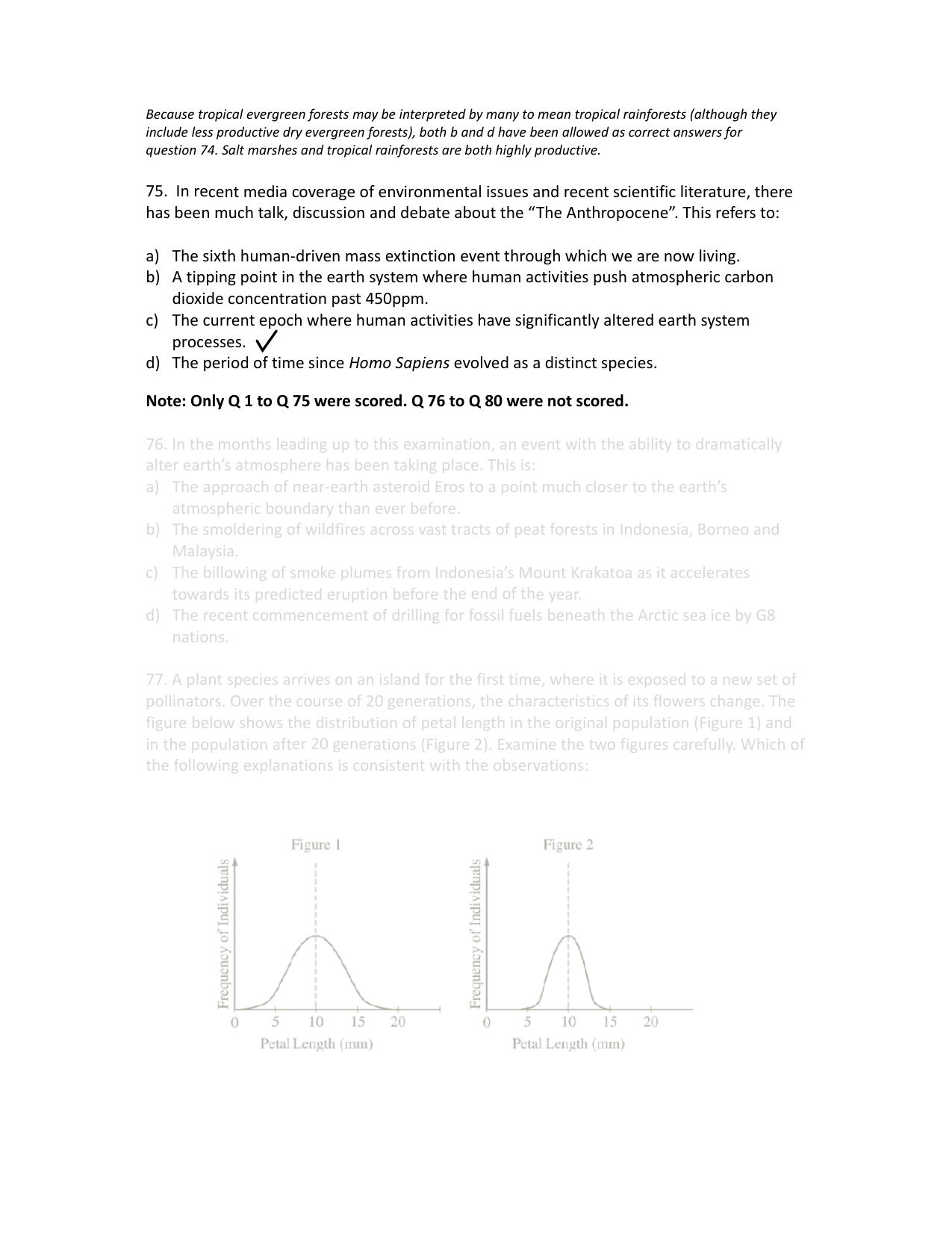 JGEEBILS Wildlife Biology & Conservation Question Paper 2016 - Page 20