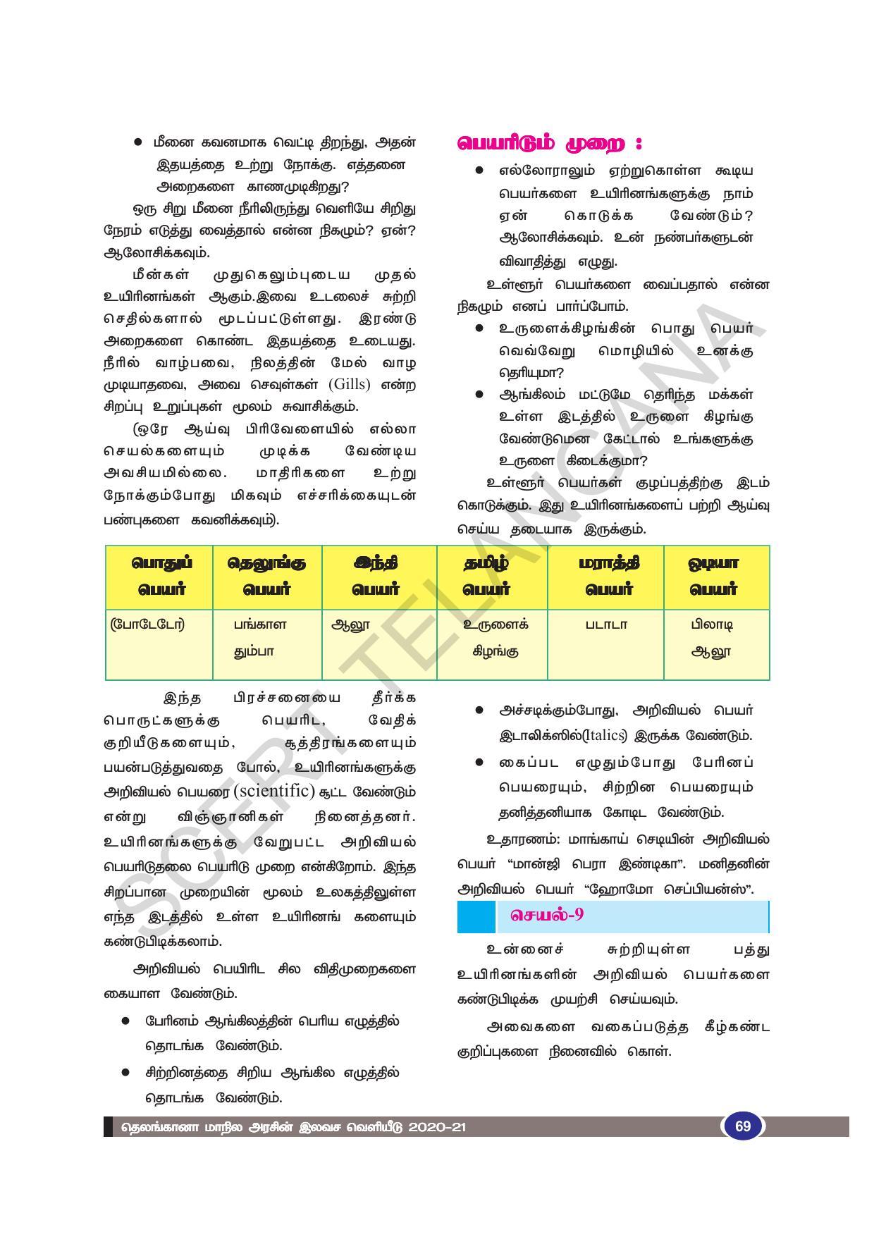 TS SCERT Class 9 Biological Science (Tamil Medium) Text Book - Page 81