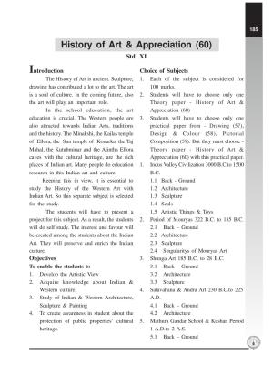 Maharashtra HSC History of Art & Appreciation Syllabus 