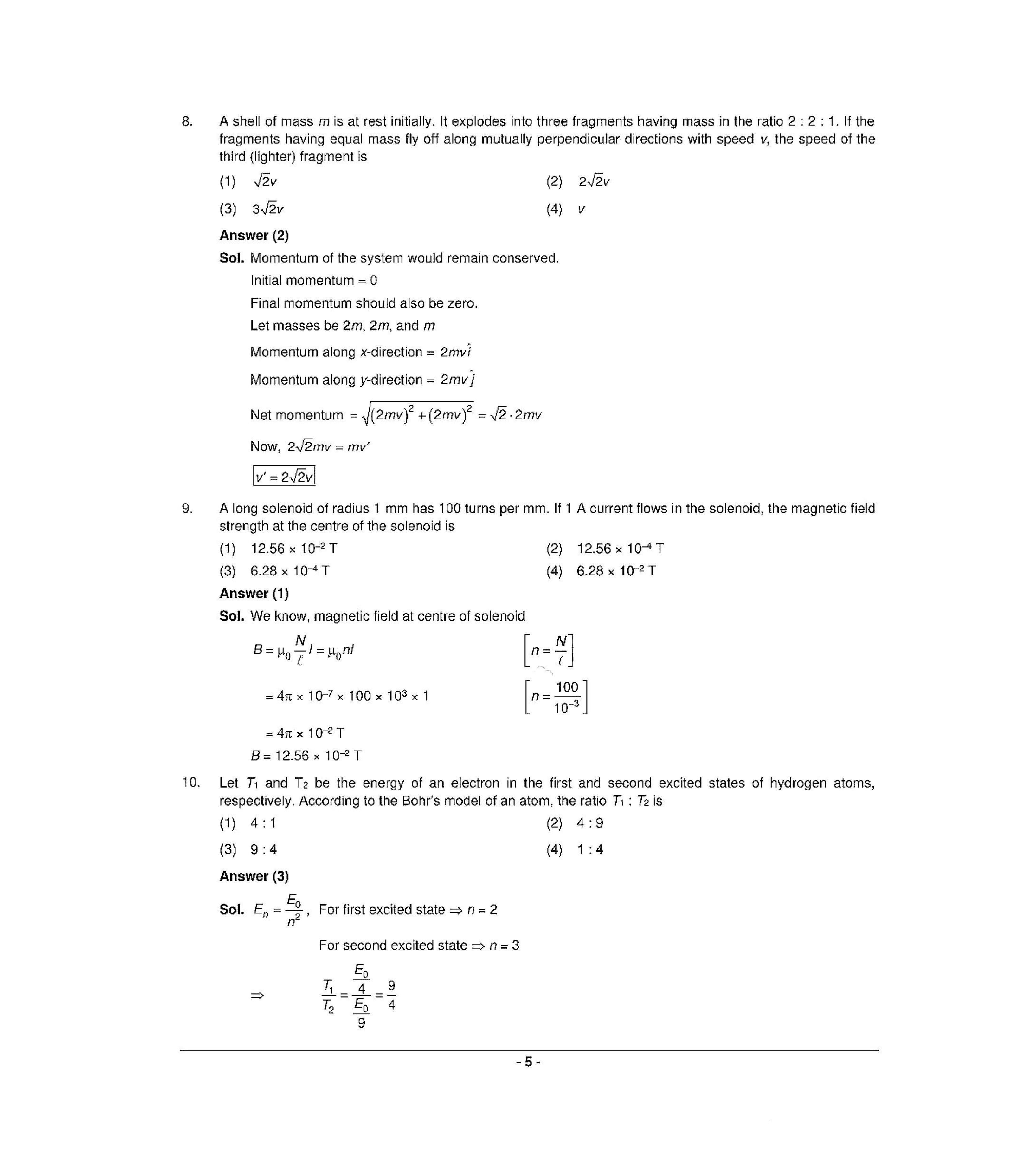 NEET T2 2021 Question Paper - Page 4