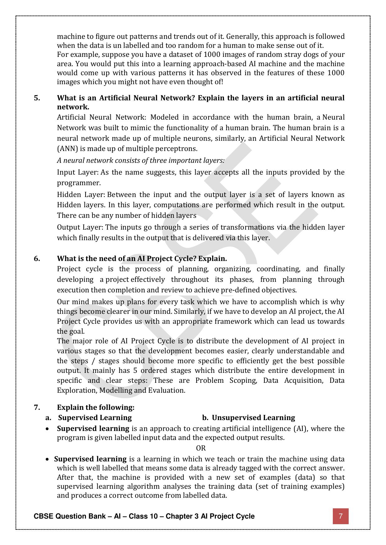 CBSE Class 10 Artificial Intelligence - Chapter 3 Question Bank - Page 7