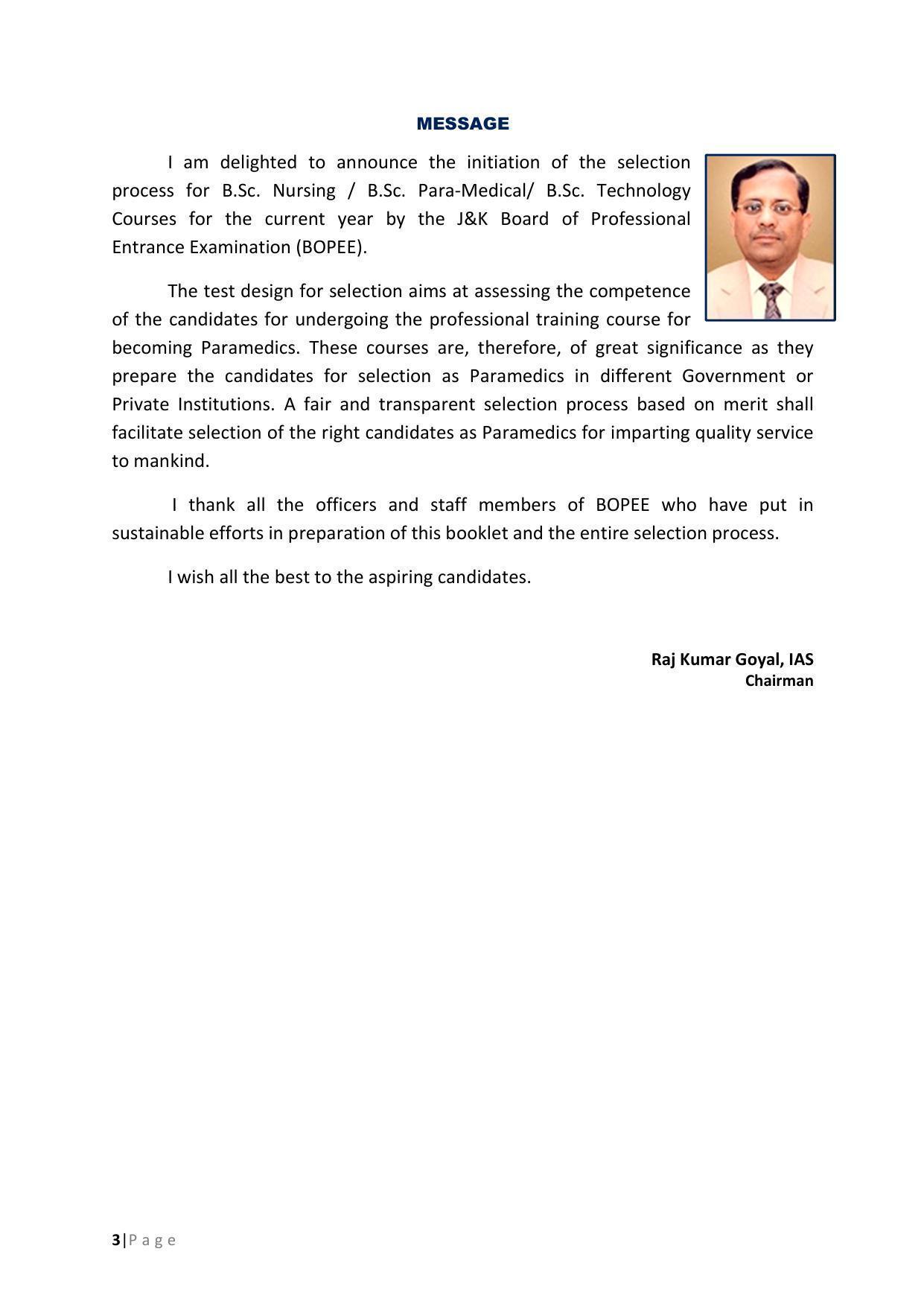 JKBOPEE B.Sc Nursing Syllabus - Page 3