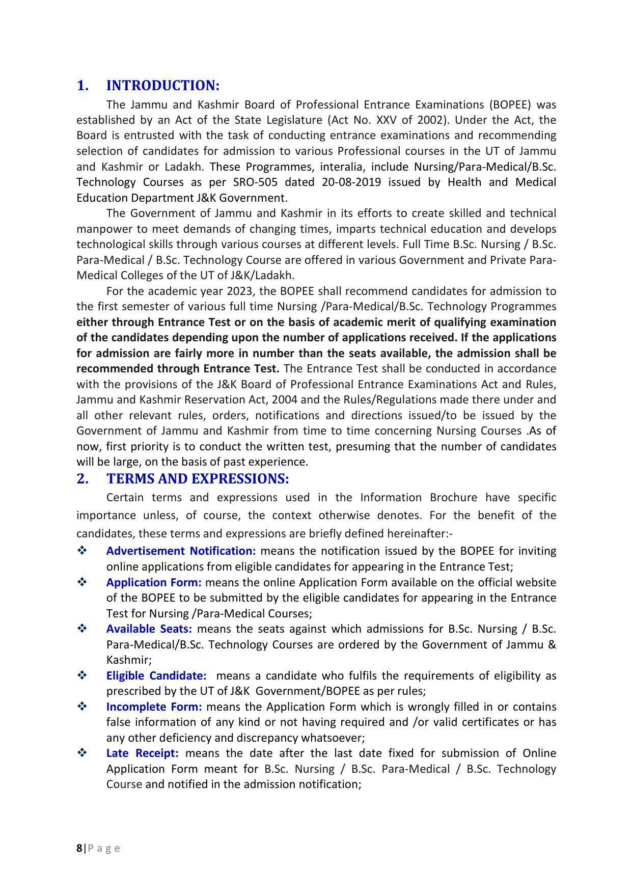 JKBOPEE B.Sc Nursing Syllabus - Page 8
