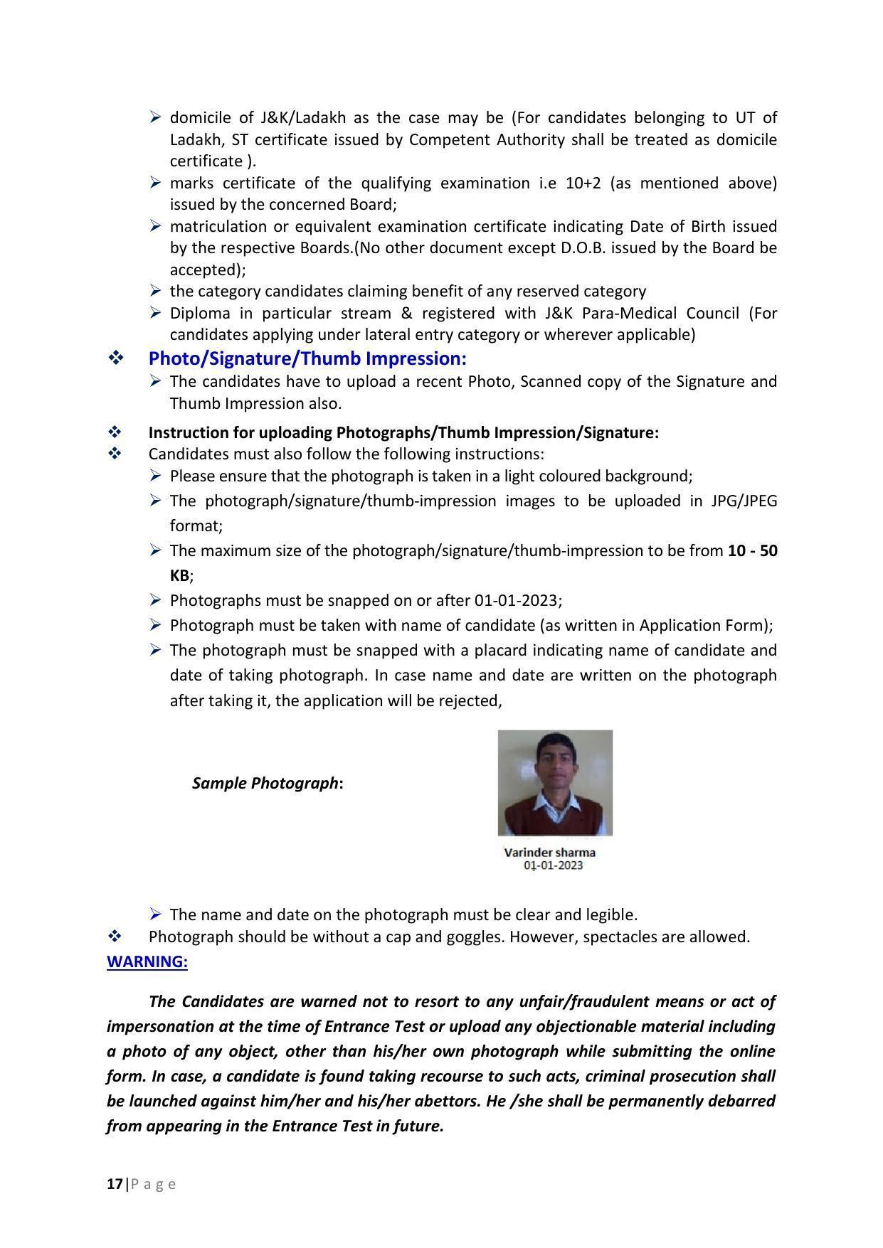 JKBOPEE B.Sc Nursing Syllabus - Page 17