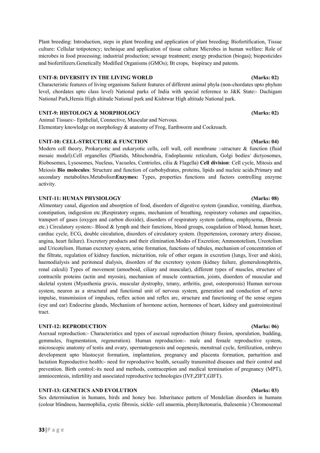 JKBOPEE B.Sc Nursing Syllabus - Page 33
