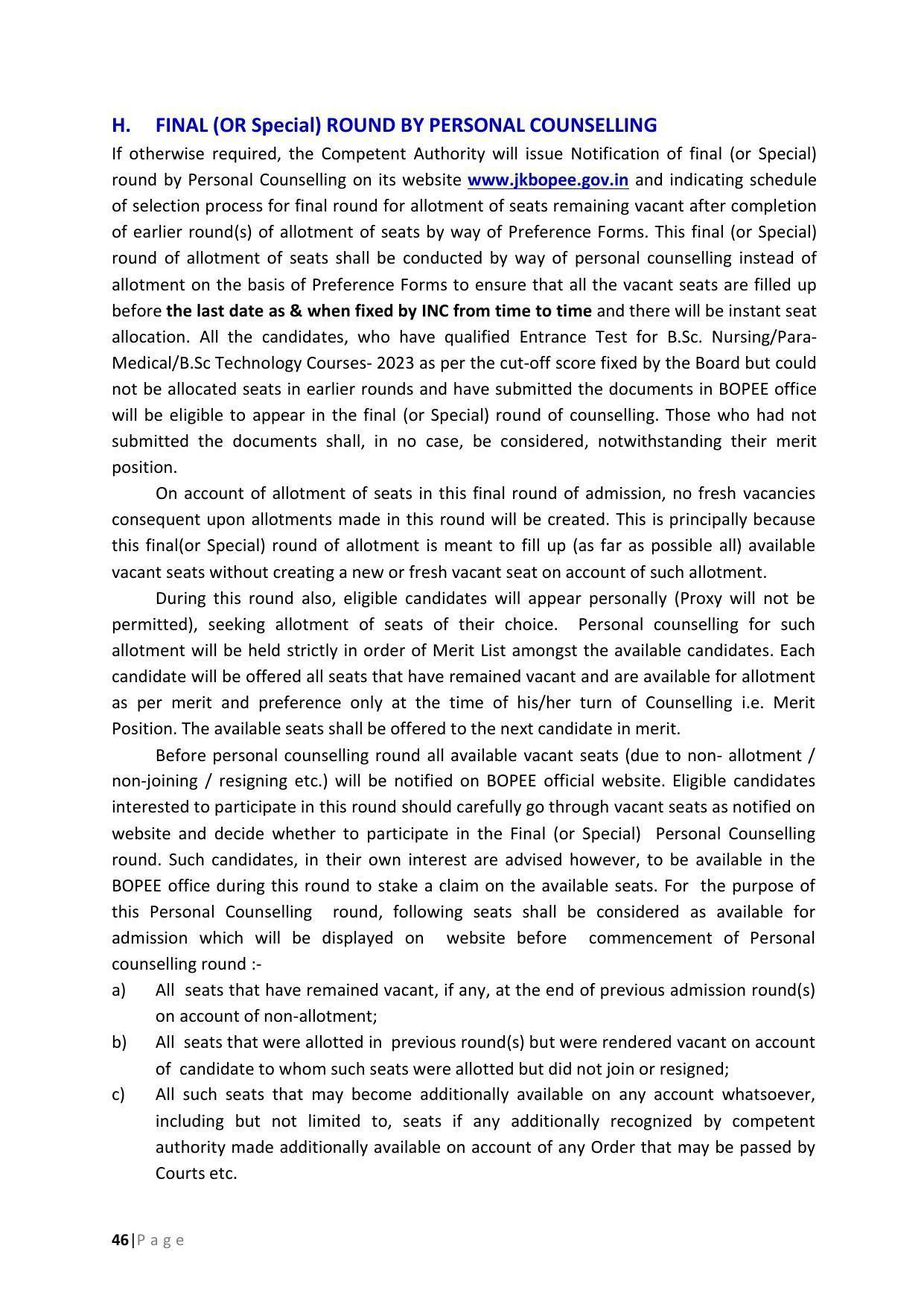JKBOPEE B.Sc Nursing Syllabus - Page 46