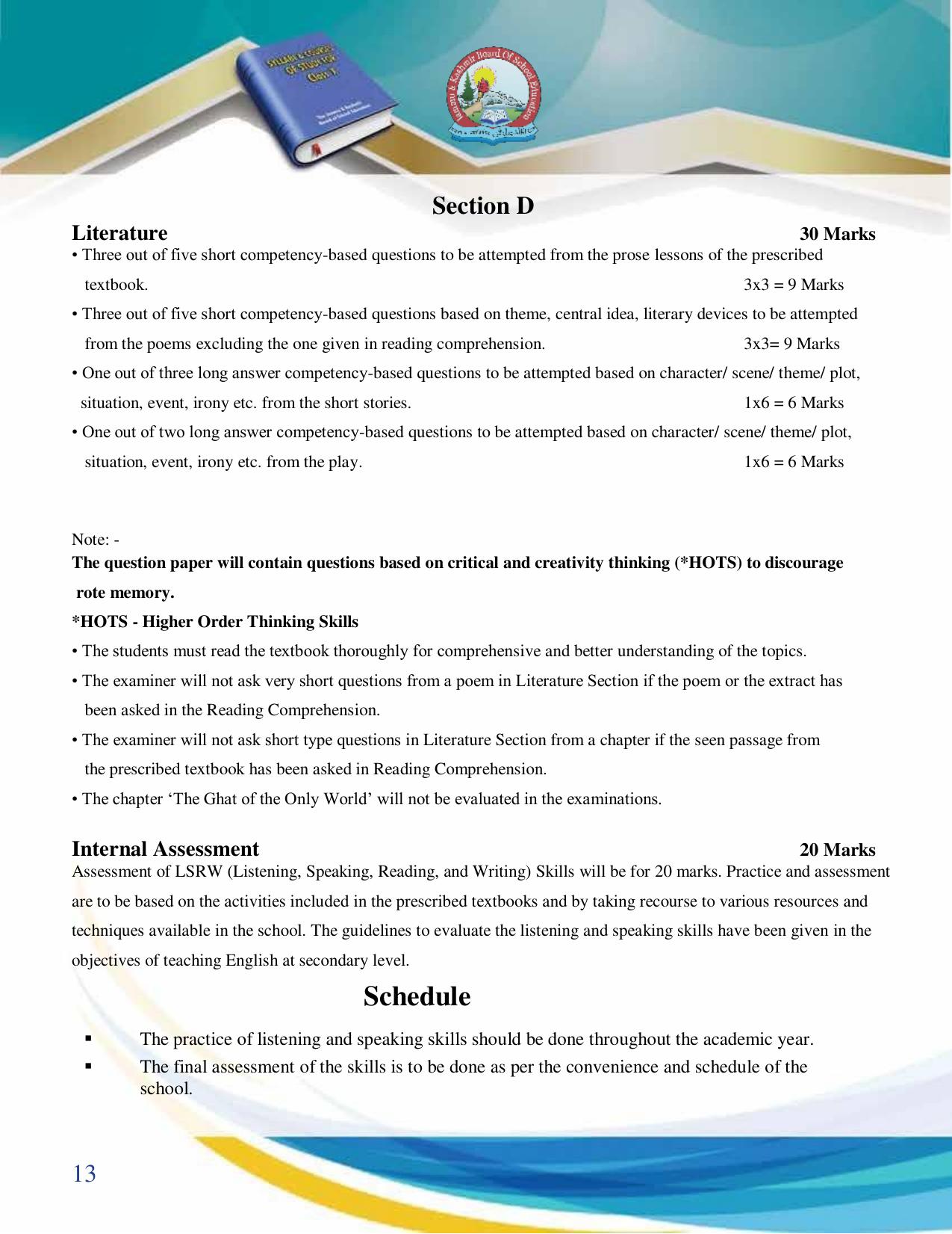 JKBOSE Syllabus for 10th class - Page 14