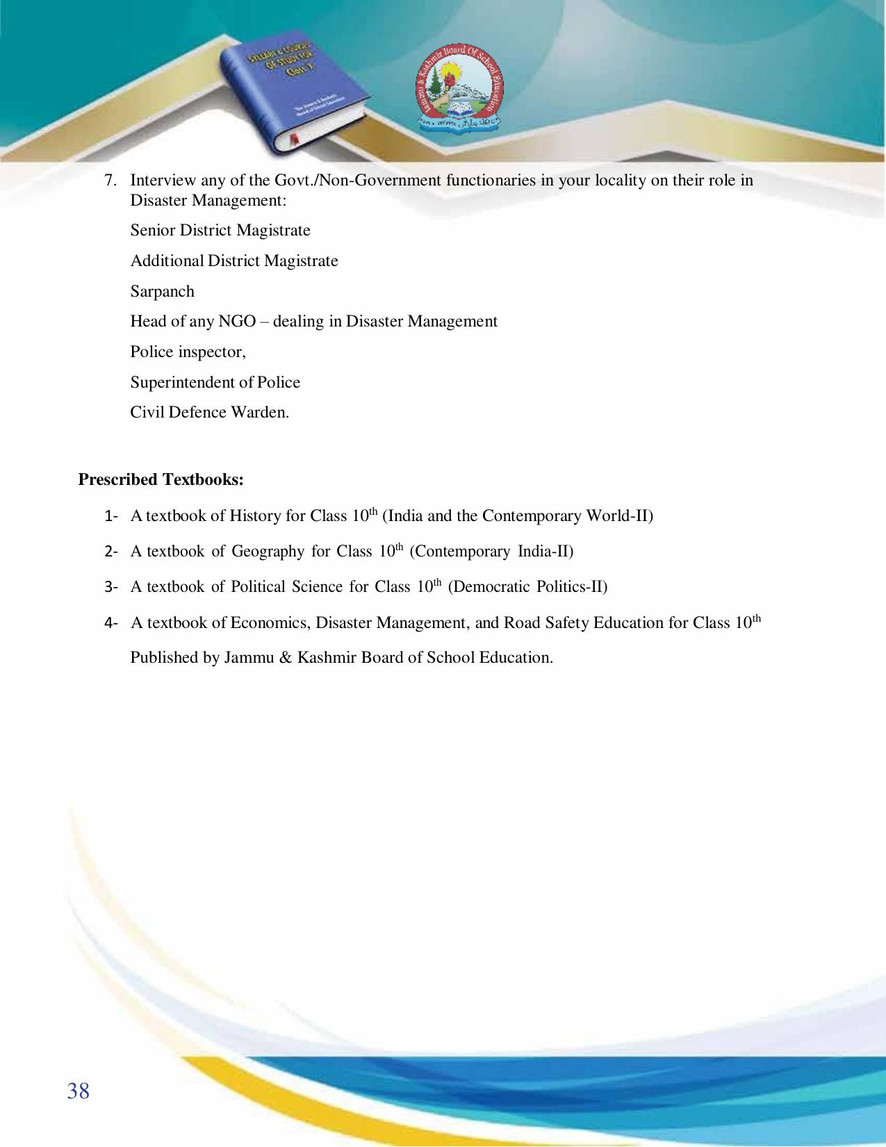 JKBOSE Syllabus for 10th class - Page 39