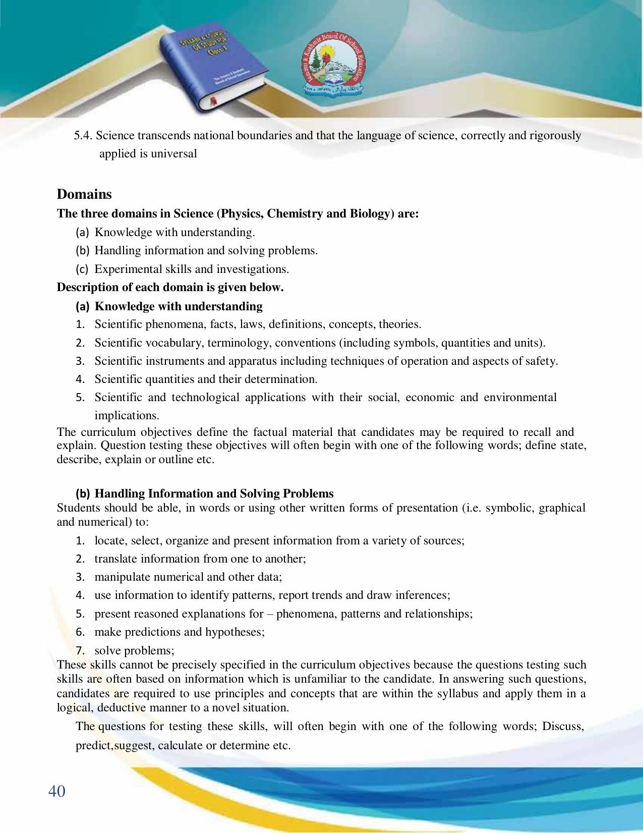 JKBOSE Syllabus for 10th class - Page 41