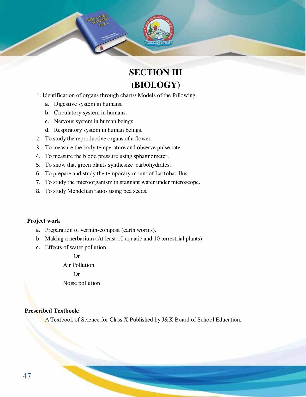 JKBOSE Syllabus for 10th class - Page 48