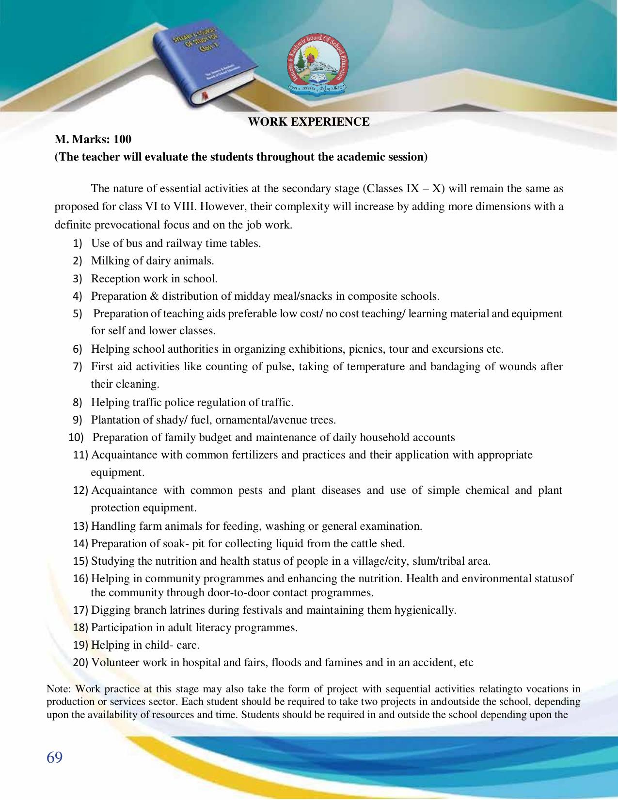JKBOSE Syllabus for 10th class - Page 70