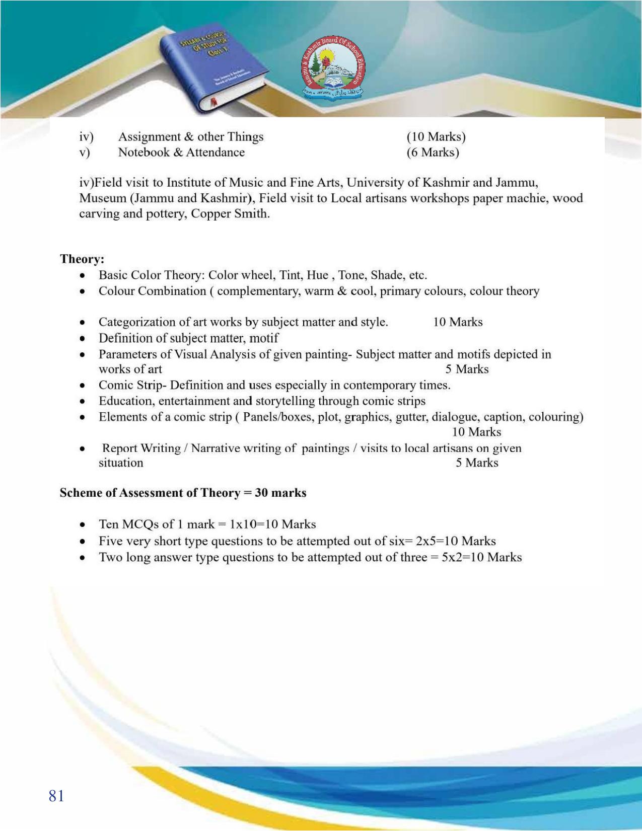 JKBOSE Syllabus for 10th class - Page 82