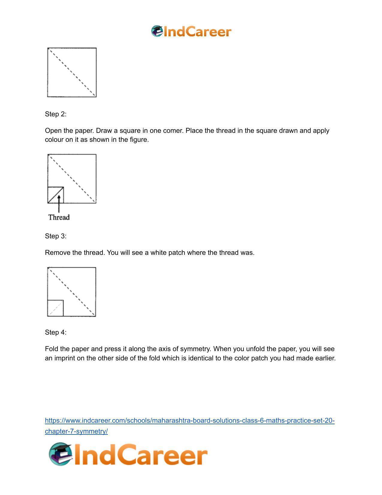 Maharashtra Board Solutions Class 6-Maths (Practice Set 20): Chapter 7- Symmetry - Page 4