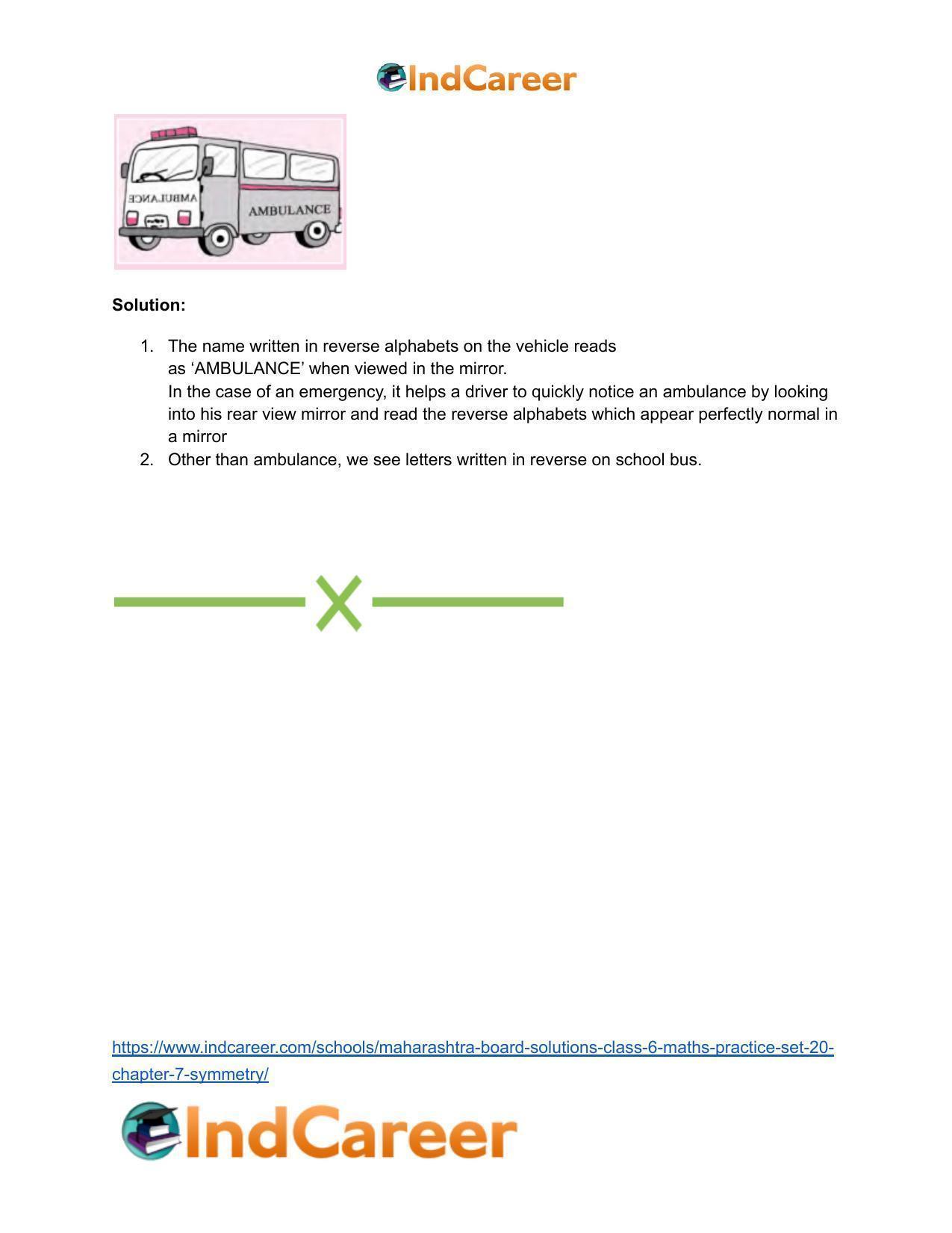 Maharashtra Board Solutions Class 6-Maths (Practice Set 20): Chapter 7- Symmetry - Page 6