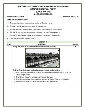 CBSE Class 12 KTPI Sample Question Paper 2024-25