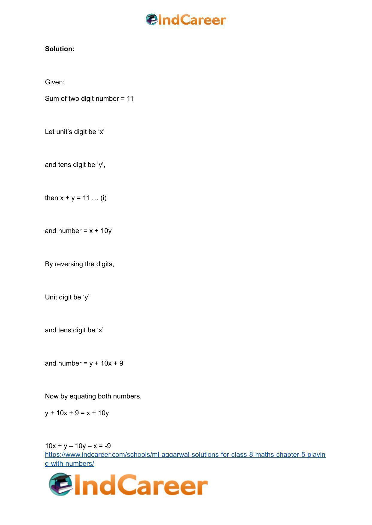 ML Aggarwal Solutions for Class 8 Maths Chapter 5- Playing with Numbers - Page 6