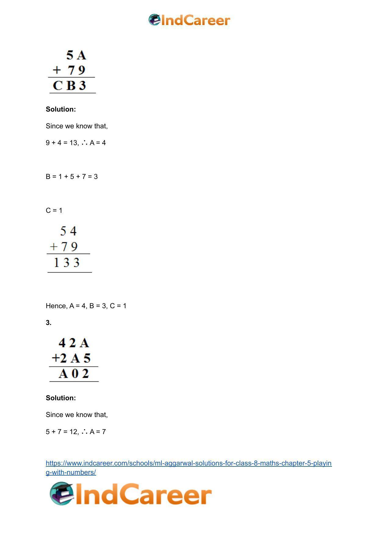 ML Aggarwal Solutions for Class 8 Maths Chapter 5- Playing with Numbers - Page 14