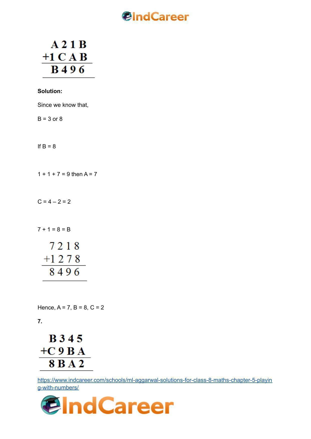 ML Aggarwal Solutions for Class 8 Maths Chapter 5- Playing with Numbers - Page 17