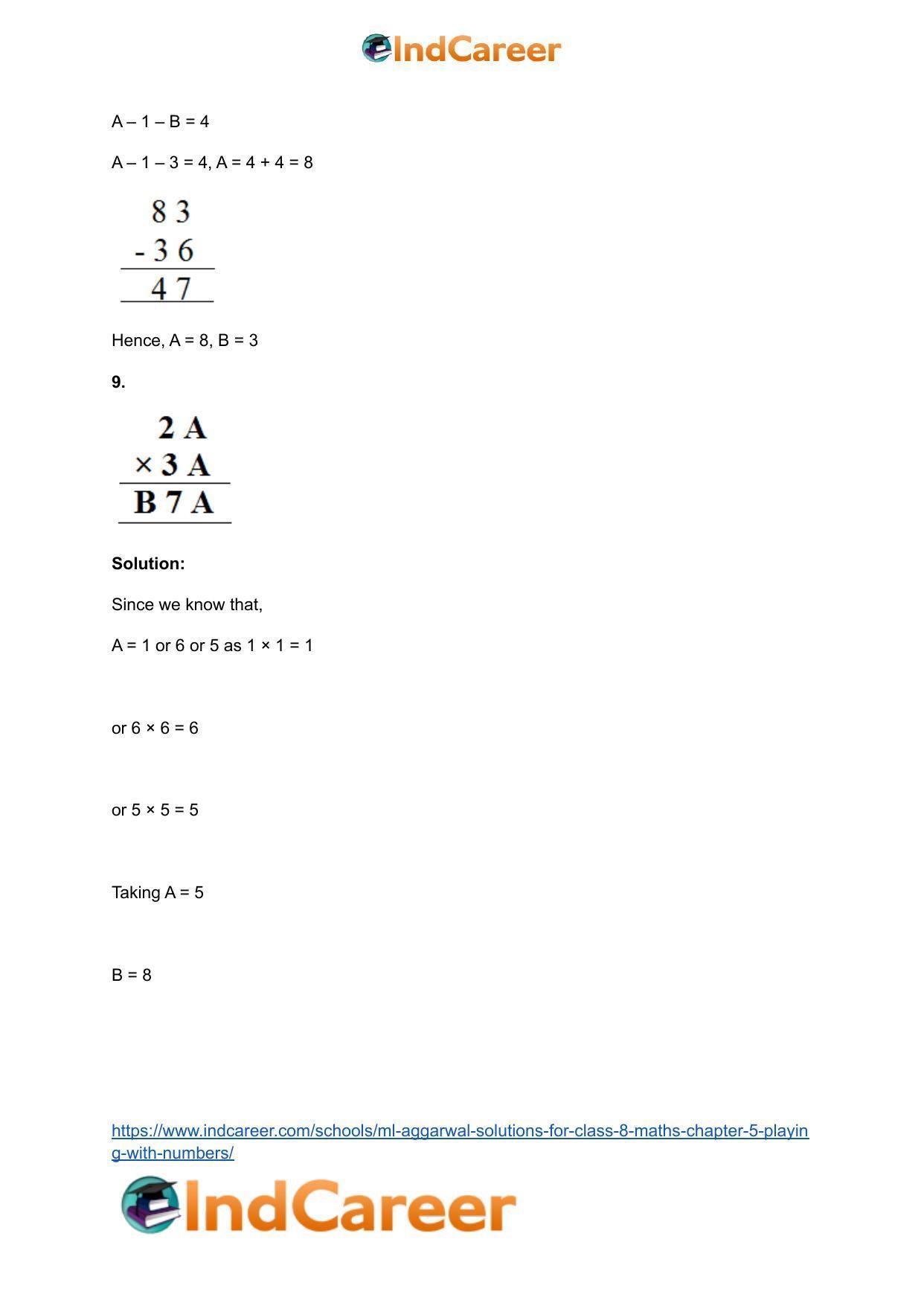 ML Aggarwal Solutions for Class 8 Maths Chapter 5- Playing with Numbers - Page 19