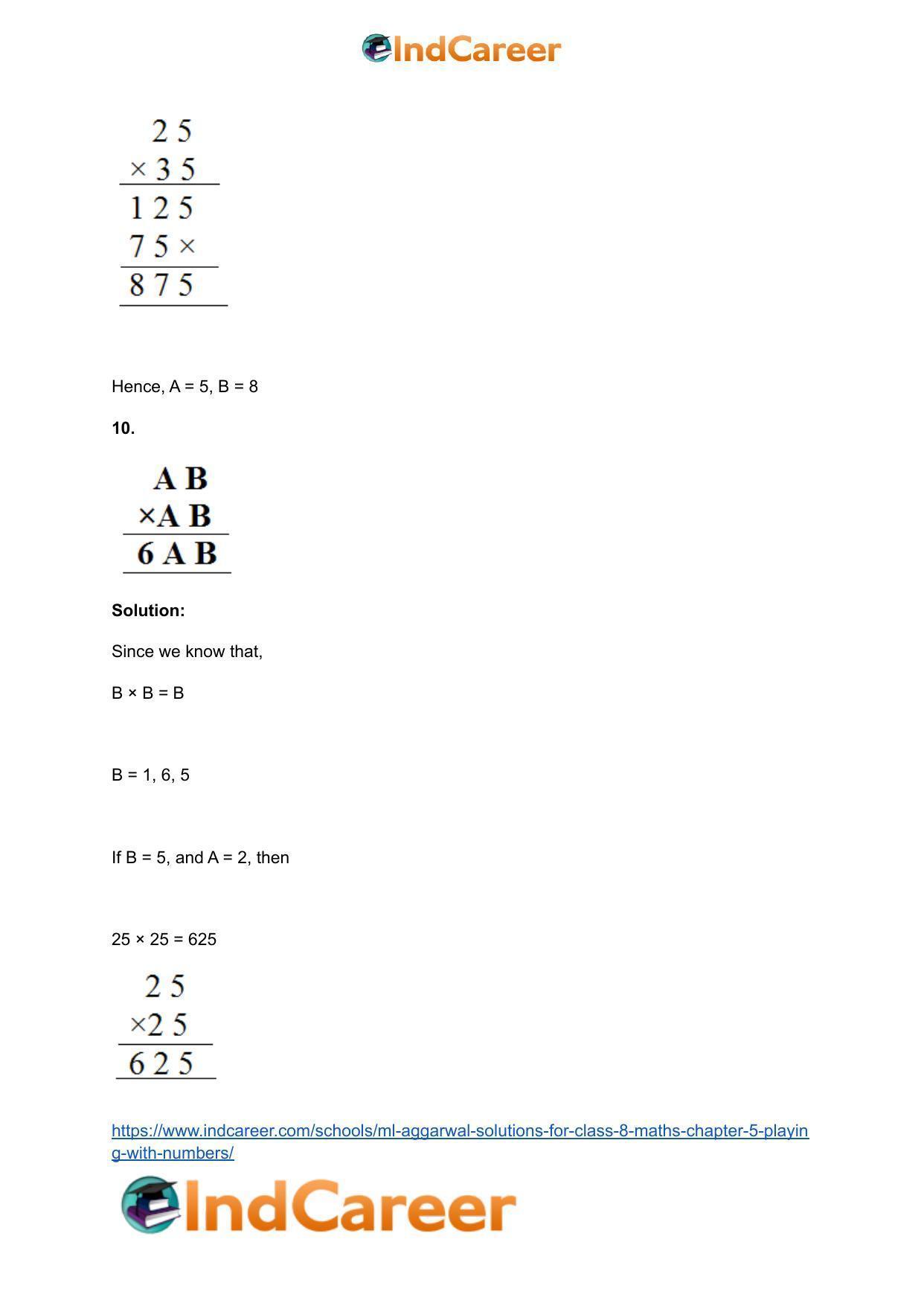 ML Aggarwal Solutions for Class 8 Maths Chapter 5- Playing with Numbers - Page 20