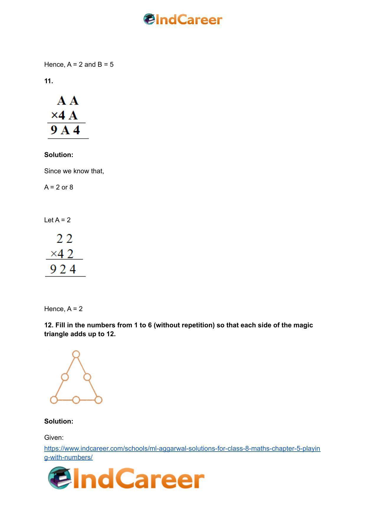 ML Aggarwal Solutions for Class 8 Maths Chapter 5- Playing with Numbers - Page 21