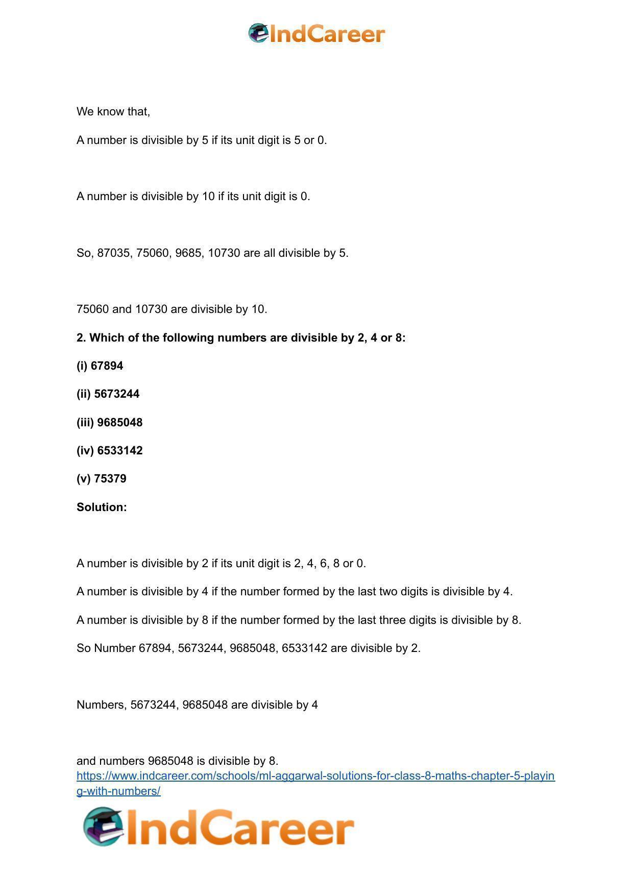 ML Aggarwal Solutions for Class 8 Maths Chapter 5- Playing with Numbers - Page 25