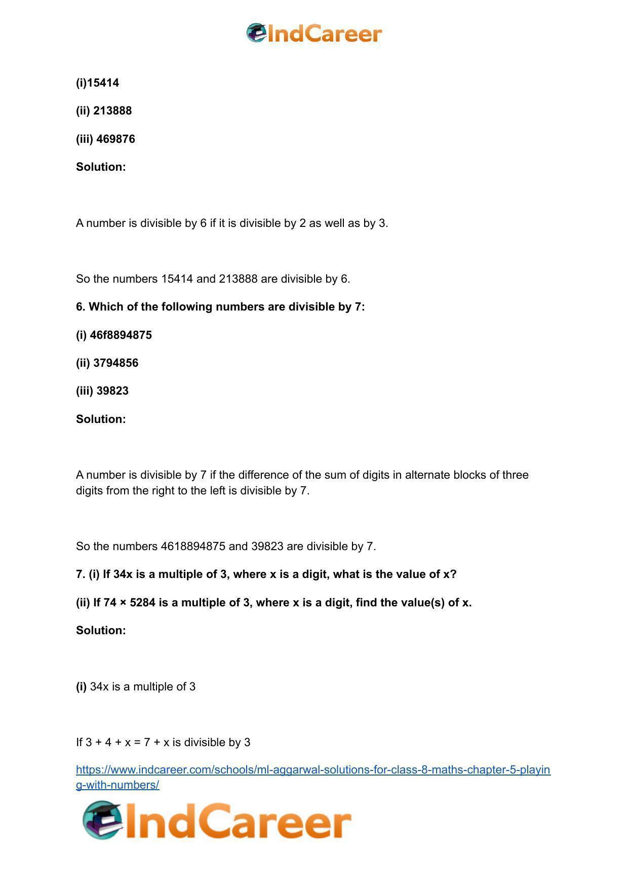 ML Aggarwal Solutions for Class 8 Maths Chapter 5- Playing with Numbers - Page 27