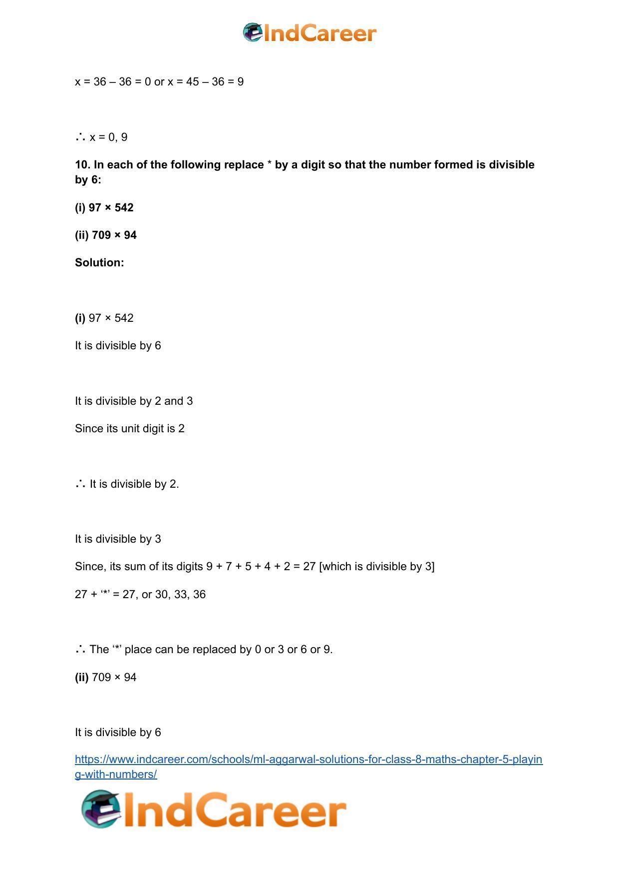ML Aggarwal Solutions for Class 8 Maths Chapter 5- Playing with Numbers - Page 30