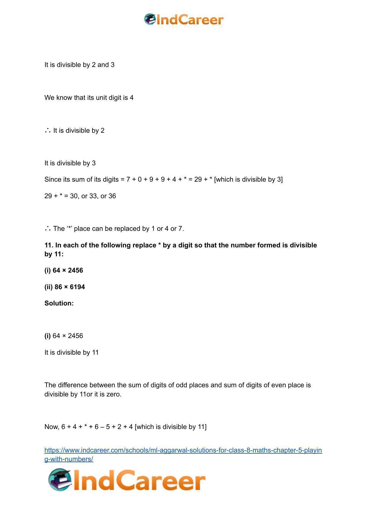 ML Aggarwal Solutions for Class 8 Maths Chapter 5- Playing with Numbers - Page 31