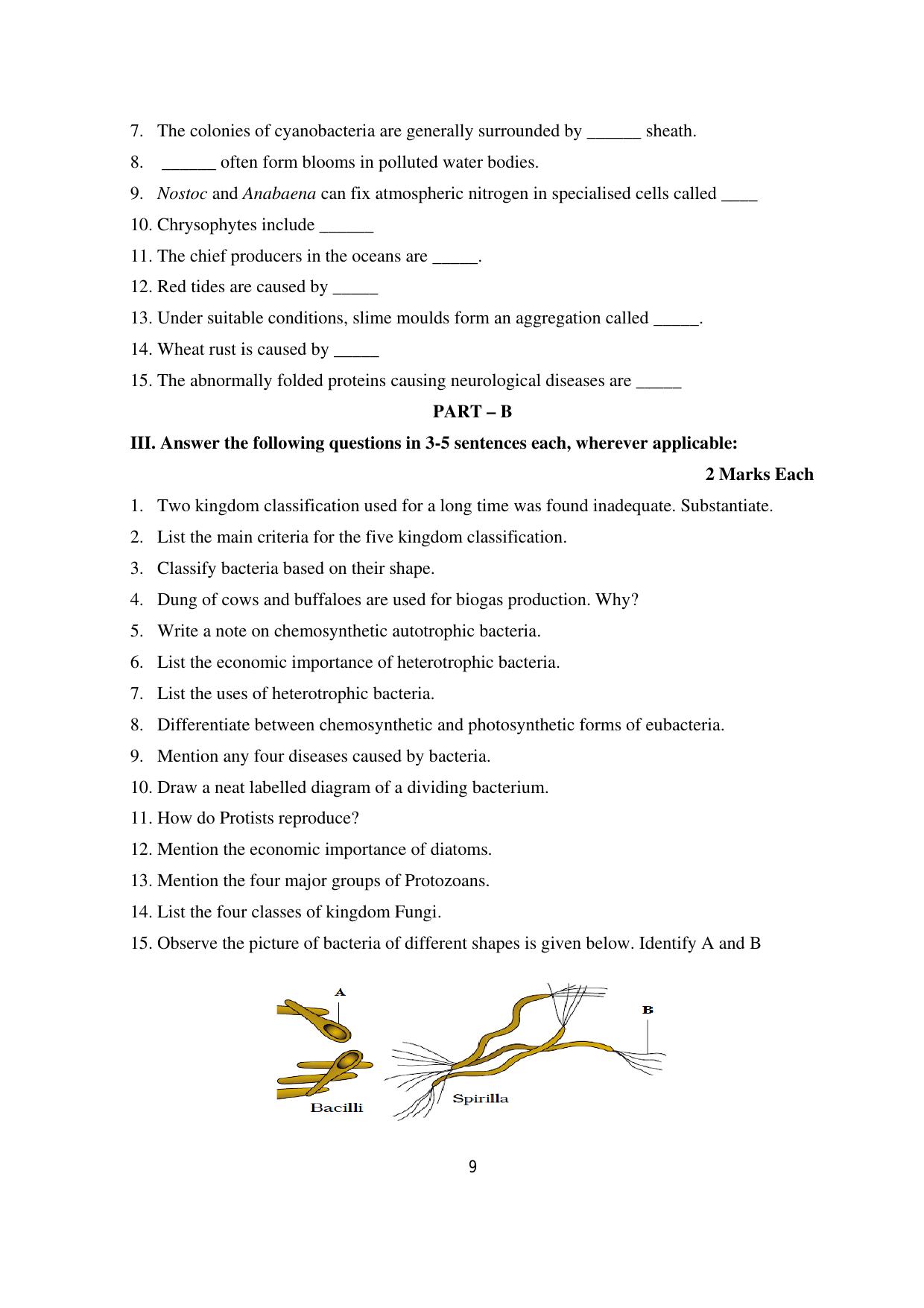 Karnataka 1st PUC Question Bank 2025 - Biology - Page 12