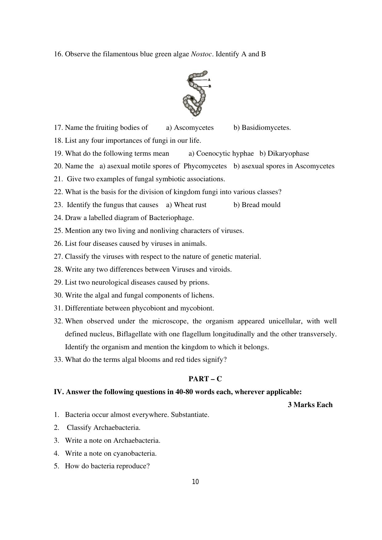 Karnataka 1st PUC Question Bank 2025 - Biology - Page 13