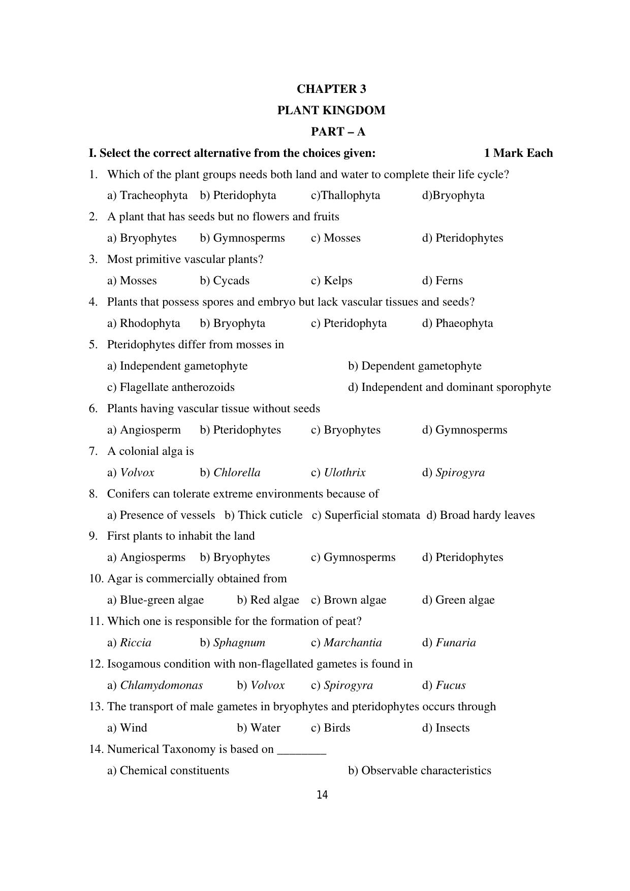 Karnataka 1st PUC Question Bank 2025 - Biology - Page 17