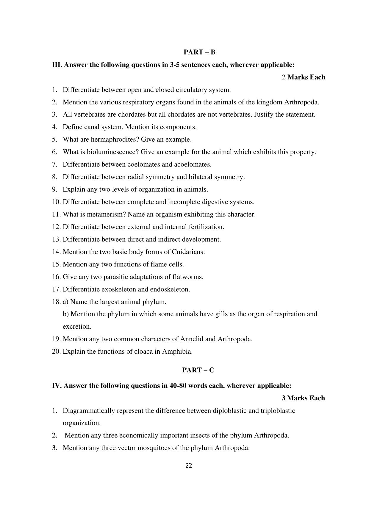 Karnataka 1st PUC Question Bank 2025 - Biology - Page 25