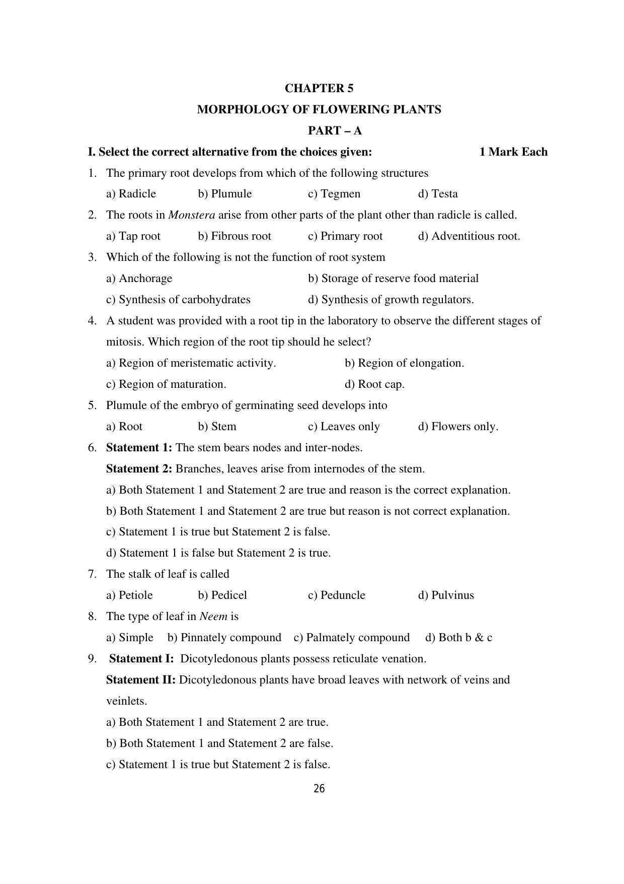 Karnataka 1st PUC Question Bank 2025 - Biology - Page 29
