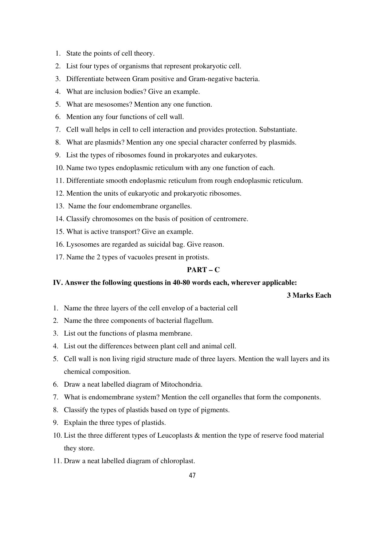 Karnataka 1st PUC Question Bank 2025 - Biology - Page 50