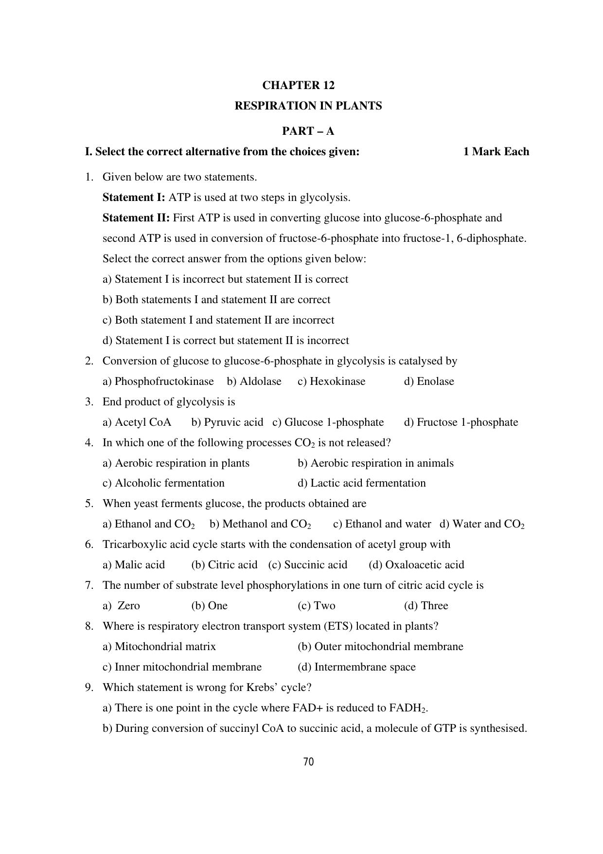 Karnataka 1st PUC Question Bank 2025 - Biology - Page 73