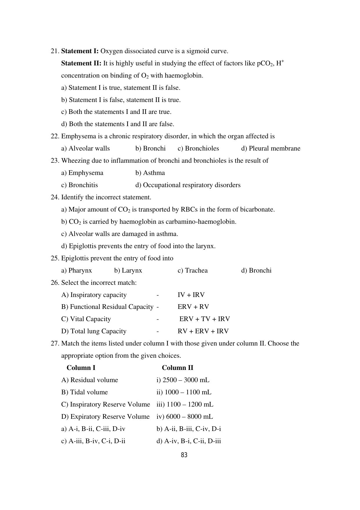 Karnataka 1st PUC Question Bank 2025 - Biology - Page 86