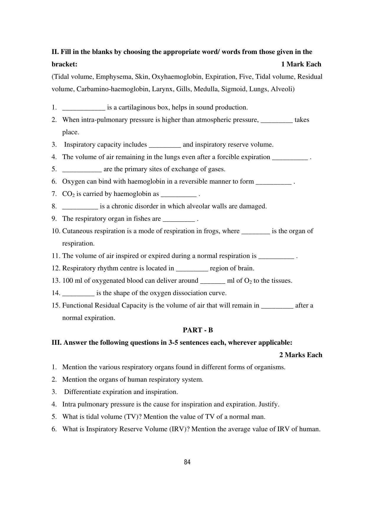 Karnataka 1st PUC Question Bank 2025 - Biology - Page 87