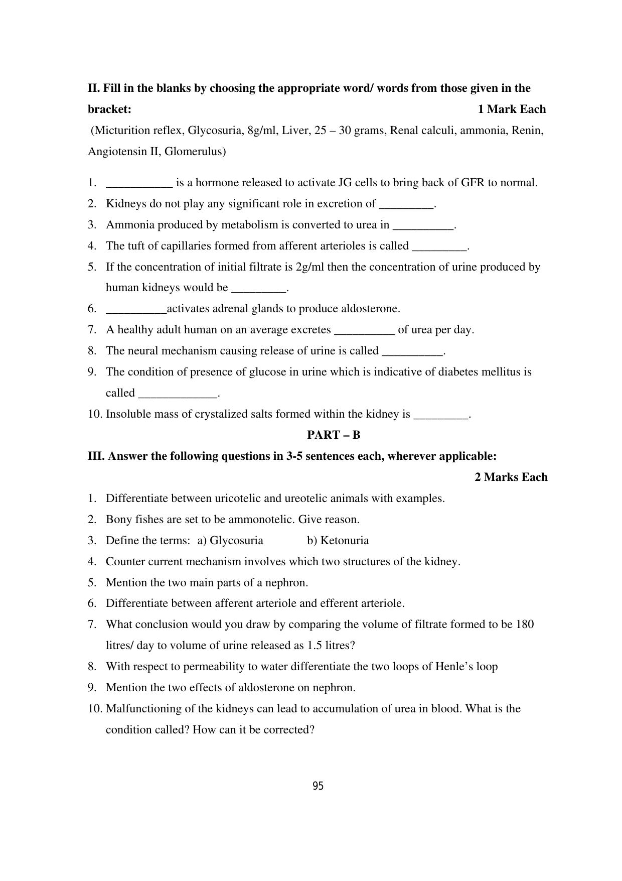 Karnataka 1st PUC Question Bank 2025 - Biology - Page 98