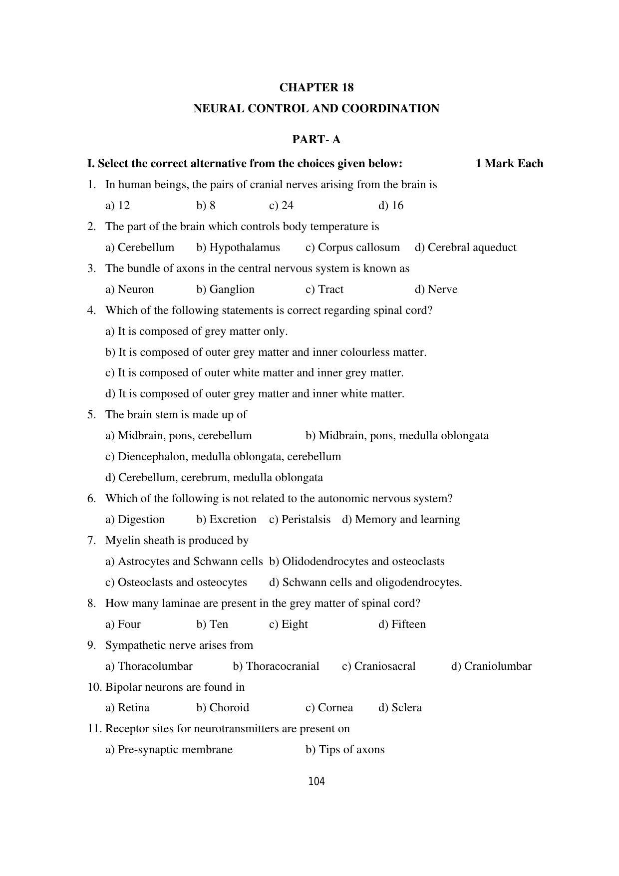 Karnataka 1st PUC Question Bank 2025 - Biology - Page 107