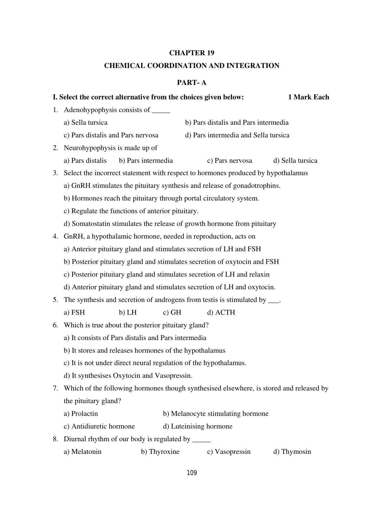 Karnataka 1st PUC Question Bank 2025 - Biology - Page 112