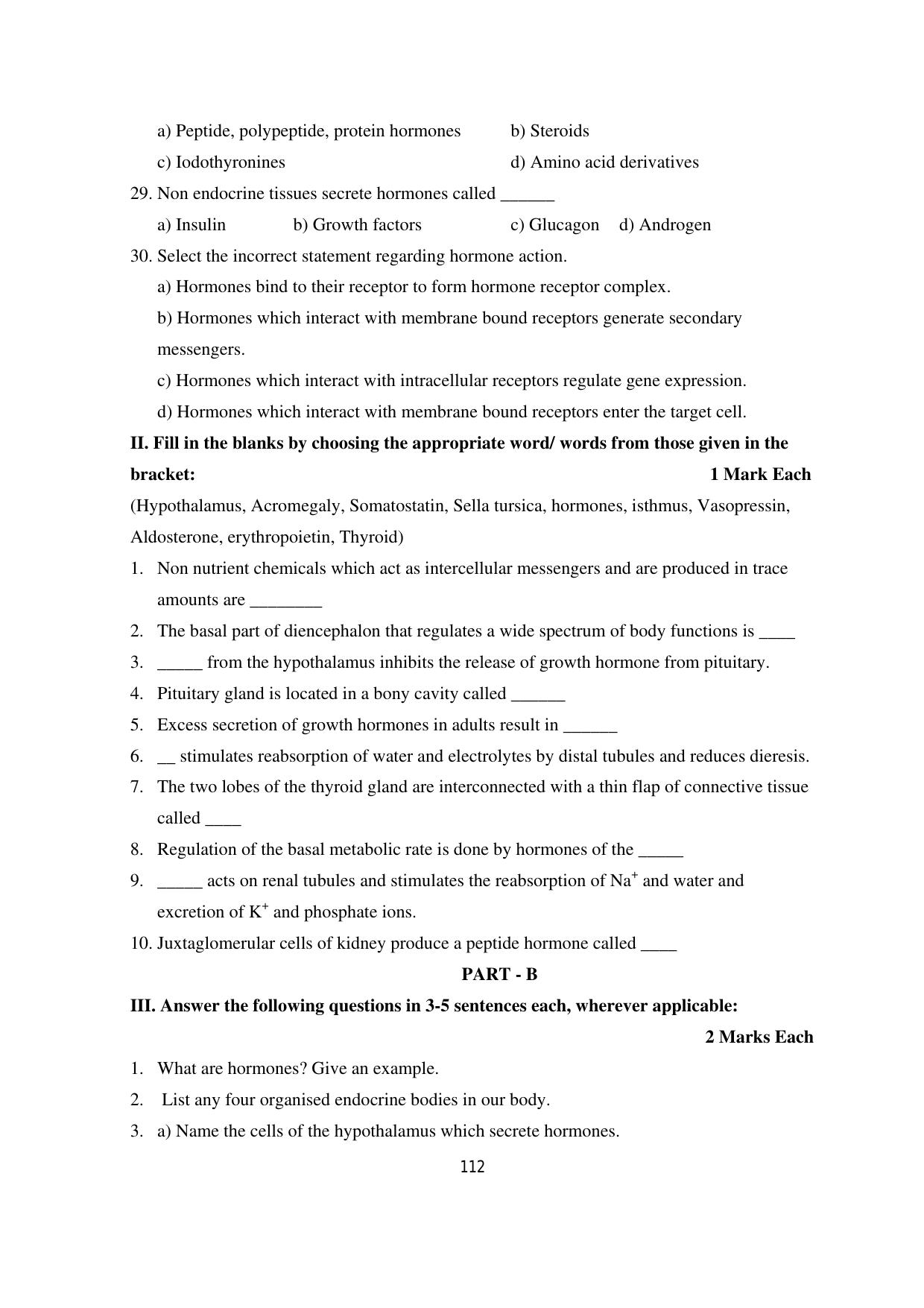 Karnataka 1st PUC Question Bank 2025 - Biology - Page 115