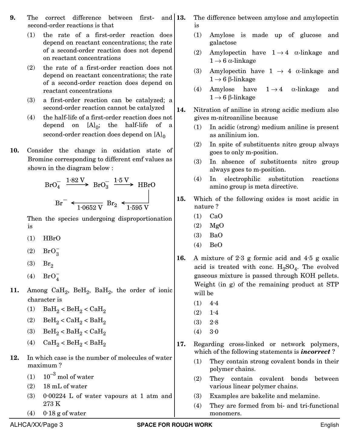 NEET English XX 2019 Question Paper - Page 3
