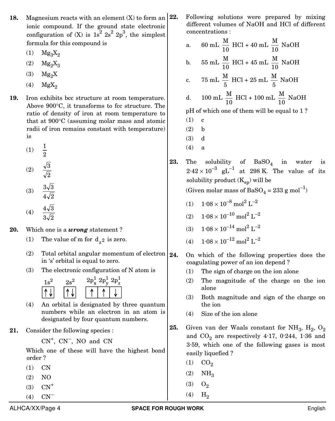 NEET English XX 2019 Question Paper - Page 4
