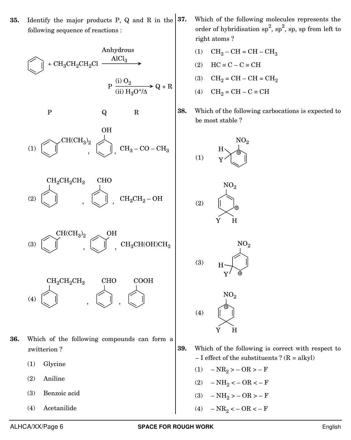 NEET English XX 2019 Question Paper - Page 6