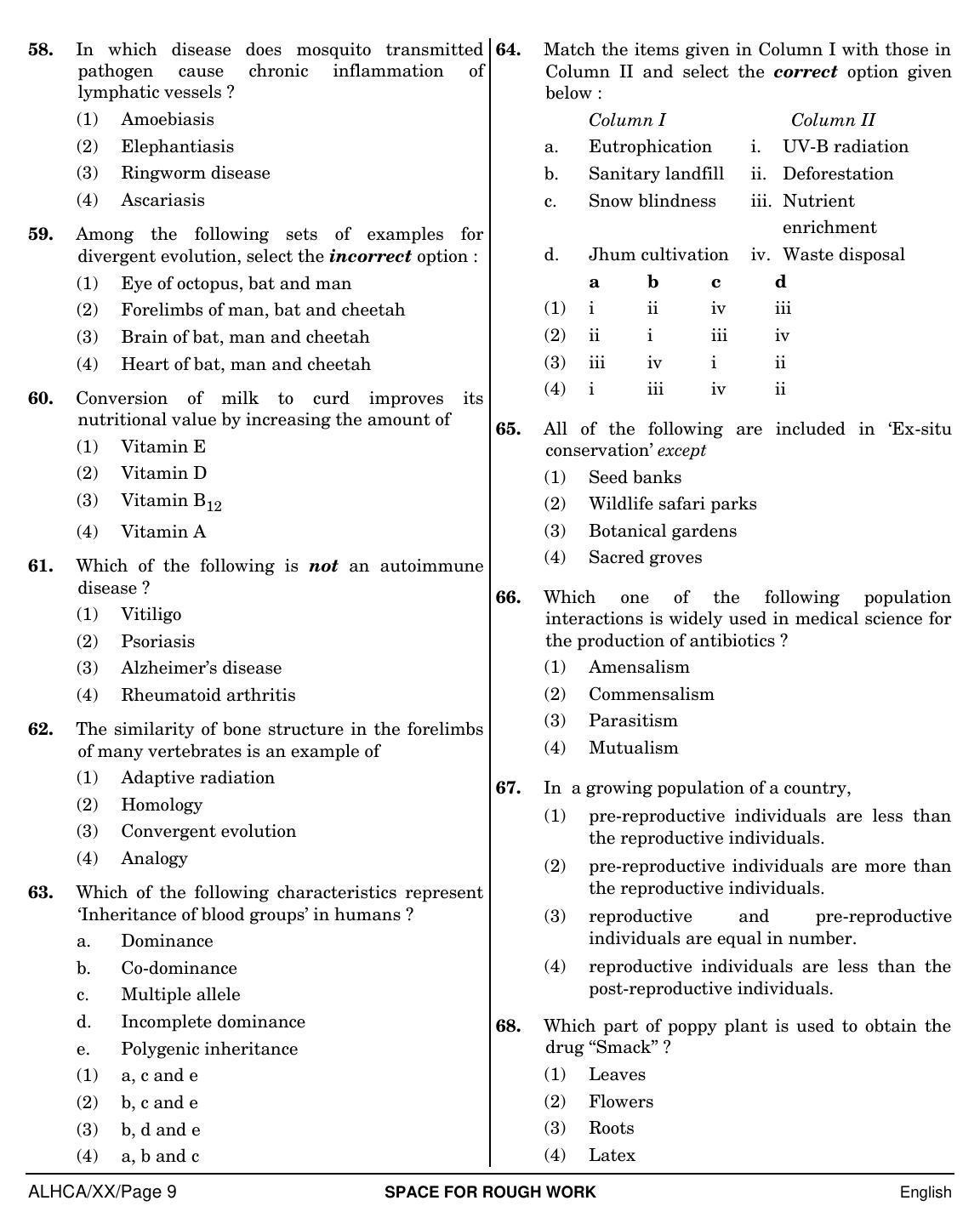 NEET English XX 2019 Question Paper - Page 9