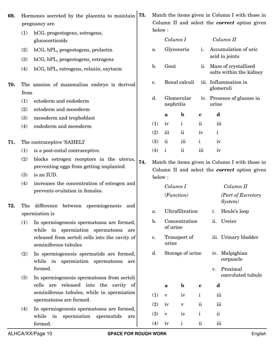 NEET English XX 2019 Question Paper - Page 10