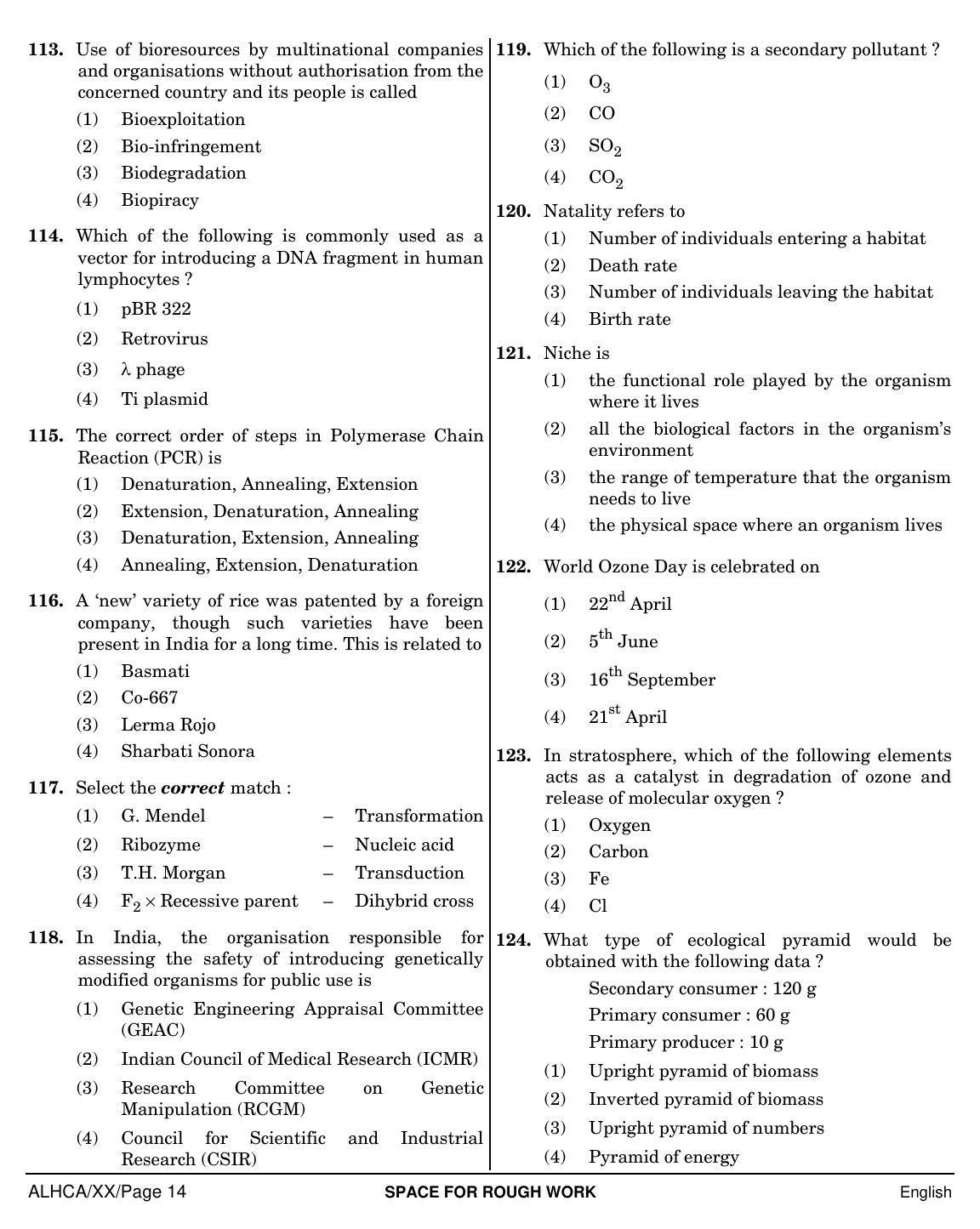 NEET English XX 2019 Question Paper - Page 14