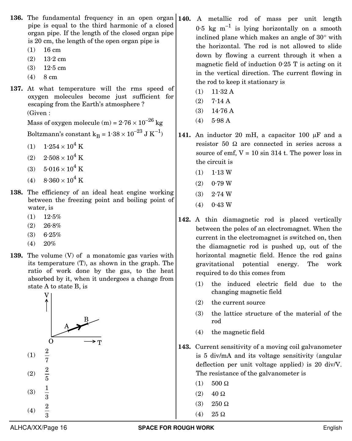 NEET English XX 2019 Question Paper - Page 16