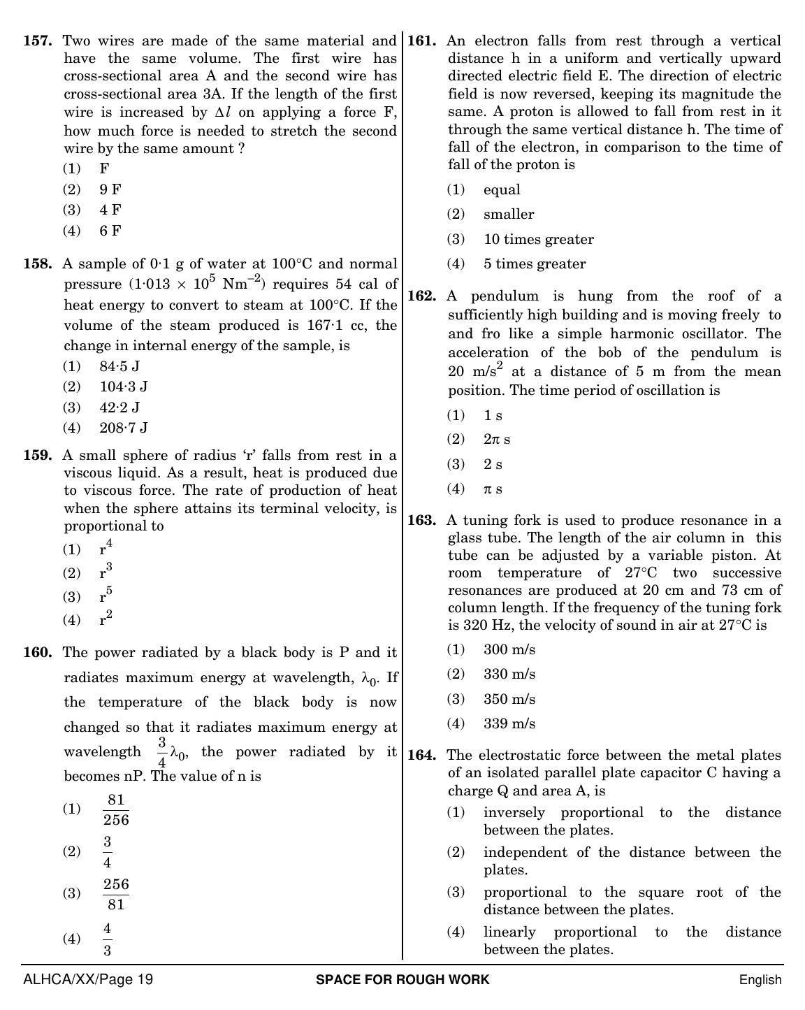 NEET English XX 2019 Question Paper - Page 19